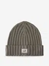 C.p. Company C.p.company Ribbed Wool Beanie Hat In Gray