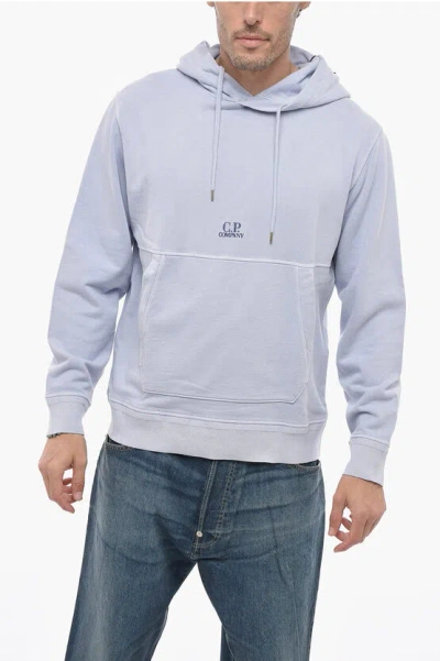 C.p. Company Hoodie Sweatshirt With Embroidered Logo In Gray