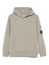 C.p. Company Pocket Lens-detail Hoodie In Gray