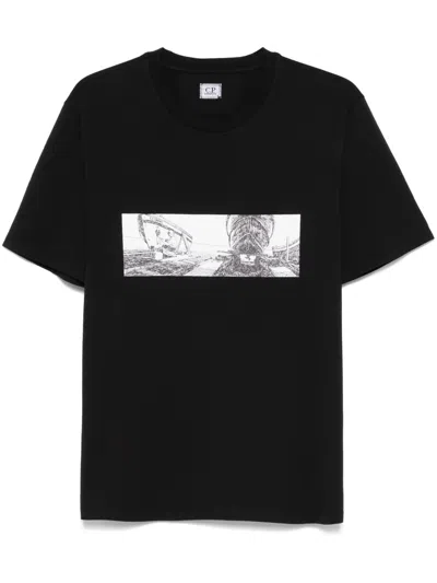 C.p. Company Illustration-print T-shirt In Black