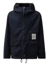 C.p. Company C.p.company Men Goggle 50 Yarns Jacket With Hood In Blue