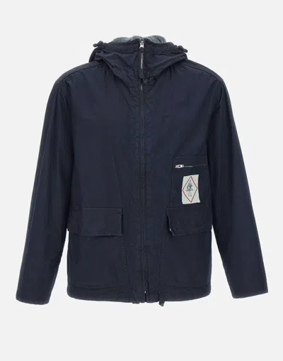 C.P. COMPANY C.P. COMPANY INDIGO GOGGLE JACKET WITH LENS