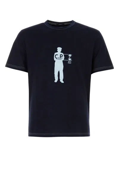 C.p. Company Indigo Jersey T-shirt-l Nd  Male In Blue