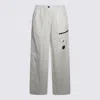 C.p. Company Ivory Cotton Pants