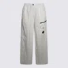 C.p. Company Ivory Cotton Pants
