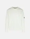 C.p. Company Ivory Cotton Sweater In Ivory