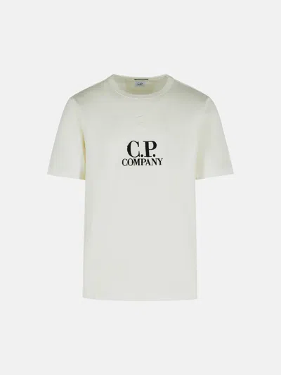 C.p. Company Ivory Cotton T-shirt In White