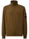 C.p. Company Ivy Green Half-zip Lens-detail Sweatshirt In Green