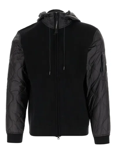 C.P. COMPANY J-ROMBE QUILTED-PANEL HOODED JACKET