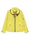 C.p. Company Avocado Green Jacket With Lapel Collar In Yellow