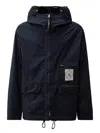C.p. Company C.p.company Men Goggle 50 Yarns Jacket With Hood In Blue