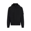 C.p. Company Chrome-r Lens Hooded Jacket In Black