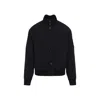 C.p. Company Polyamide Fabric Full Button Jacket In Black