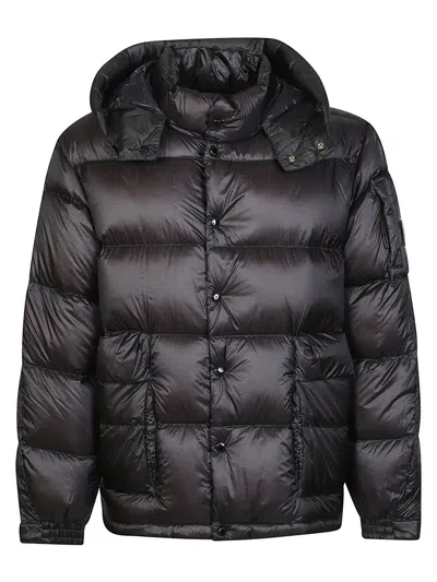 C.p. Company Hooded Puffer Jacket In Black