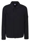 C.p. Company Lens-detailed Shirt Jacket In Blue