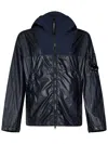 C.p. Company C.p.company Lens Detail Hooded Jacket In Blue