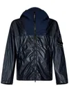 C.p. Company C.p.company Lens Detail Hooded Jacket In Blue