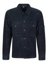 C.p. Company C.p.company Corduroy Shirt Jacket With Pocket In Blue