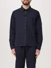 C.p. Company C.p.company Organic Gabardine Zipped Utility Overshi In Blue