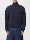 C.p. Company Men Navy Blue Stretch Polyester Jacket In Blue