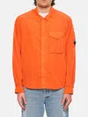 C.p. Company Chrome-r Full Zip Overshirt In Orange