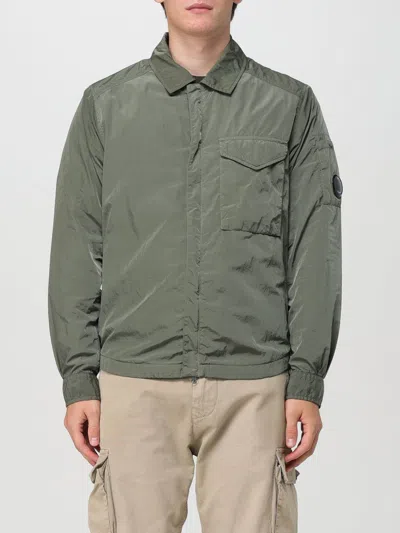 C.p. Company Hemdjacke Mit Logo-patch In Green