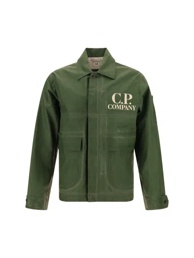 C.p. Company Jacket In Duck Green