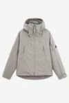 C.p. Company Relaxed-fit Minimalist Jacket With Adjustable Hood In Gray