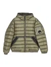 C.p. Company Hooded Quilted Jacket In Green