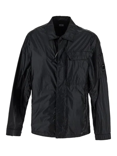 C.p. Company Jacket Man Black In Poliuretano