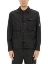 C.p. Company C.p.company Jacket With Gabardine In Black