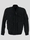 C.p. Company Black Chrome-r Multipocket Bomber Jacket