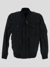 C.p. Company Black Chrome-r Multipocket Bomber Jacket In Black