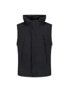 C.p. Company Mens Sleeveless Jacket With Integrated Goggles And High Collar In Black