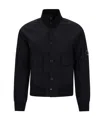 C.p. Company Chrome-r Full Button Jacket In Blue