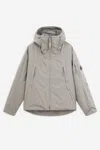 C.p. Company Relaxed-fit Minimalist Jacket With Adjustable Hood In Gray