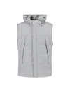 C.p. Company Sleeveless Soft Shell Jacket Hood In Gray