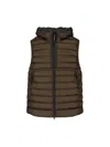 C.p. Company Goggle Hooded Down Gilet In Gray