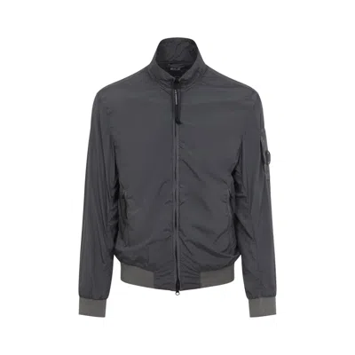 C.p. Company Nycra Jacket Ribbed Cuffs Hem Lens Pocket In Black