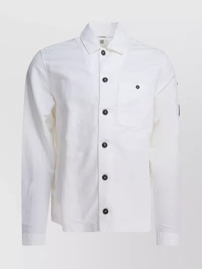 C.p. Company Jackets With Chest And Side Pockets In White