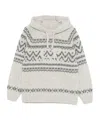C.p. Company C.p.company Patterned Knitted Hoodie In White