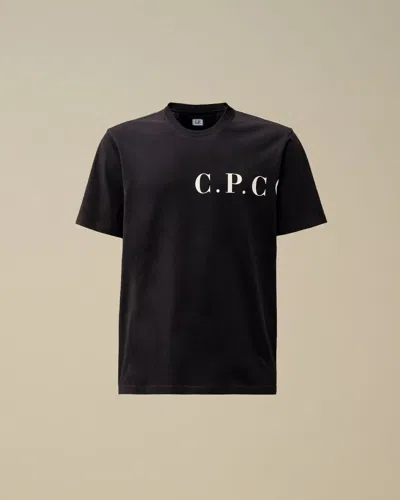 C.P. COMPANY JERSEY FRONT BACK LOGO T SHIRT