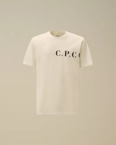 C.P. COMPANY JERSEY FRONT BACK LOGO T SHIRT