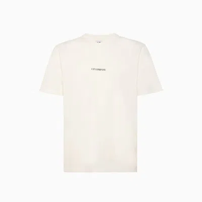 C.p. Company C.p Company Jersey Garment Dyed Logo T-shirt In White