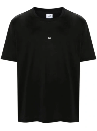 C.p. Company Logo-print Cotton T-shirt In Black