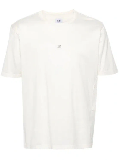 C.p. Company Logo-print Cotton T-shirt In White
