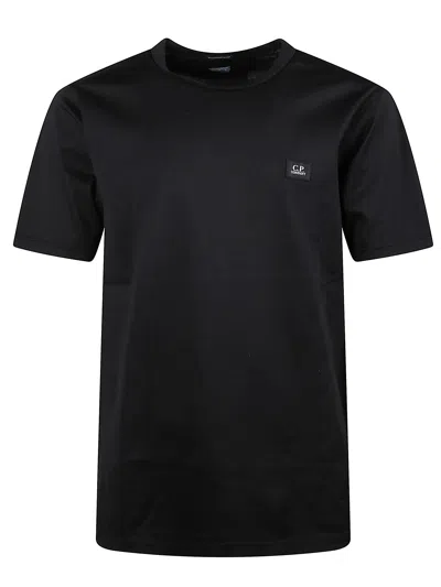 C.p. Company Crew Neck Short Sleeve Jersey T-shirt In Black