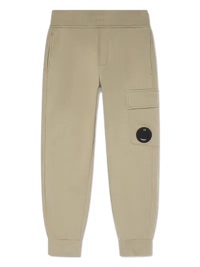 C.p. Company Kids' Jersey Track Pants In Neutrals
