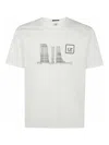 C.p. Company C.p.company The Metropolis Series Mercerized Jersey Urban Buildings T-shirt In White