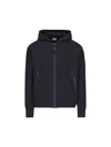 C.p. Company C.p.company Diagonal Raised Fleece Full Zip Hooded Sweatshirt In Black